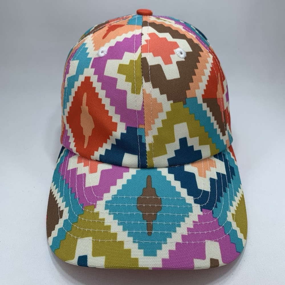 Vera Bradley Hacienda Diamonds Hat Lighten Up Stretch Fit Baseball Cap
